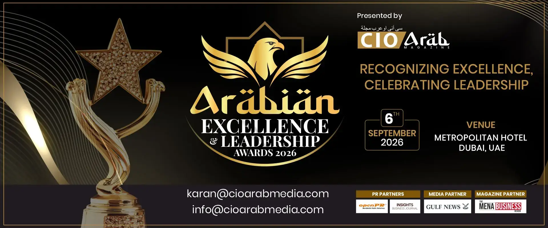 Arabian Excellence and Leadership Awards 2026 Dubai